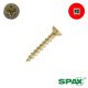 8 x 1 in. SPAX Multi-Material Interior Screws, Flat Head, Yellow-Zinc Plated, Combo Drive - Qty: 30