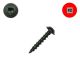 8 x 1 in. Round Washer-Head, Black, Square