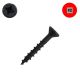8 x 1-1/8 Wood Screws, Flat Head, Black, Combo Drive - QTY:100