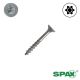 8 x 1-1/4 SPAX Flat Head, Partial Thread, HCR-X, Torx, Nibs, Qty:1150