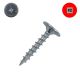 10 x 1-1/4 in. Powerhead Cabinet-Mounting Screws, Clear Zinc, Square - Qty: 200
