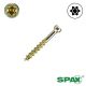 8 x 1-1/4 in. SPAX Trim Head, Partial Thread, Yellow Zinc, T-Star Plus - 1 Lb.