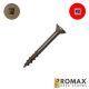 8 x 1-3/8 ProMax Wood Deck Screws, Flat Head, Square, Nibs, Qty:5000