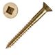 8 x 1-1/2 in. Flat Head Brass Hardware, Solid Brass, Square - Qty:1000 - Small Image