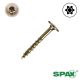 8 x 1-1/2 in. SPAX Cabinet Screws, Yellow Zinc, Wafer Head, T-Star Plus Drive - Qty:175 + 1 Bit