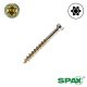 8 x 1-1/2 in. SPAX Trim Head, Partial Thread, Yellow Zinc, T-Star Plus - 1 Lb.