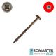 8 x 1-1/2 McFeely's ProMaster Plus  Wood Screws, Unplated Steel, Round Washer Head, Combo Drive - QTY:5000