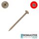 8 x 1-1/2 in. McFeely's Promaster-Plus Wood Screws, NoCoRode Plus, Round Washer Head, Combo Drive - Qty:100