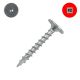 10 x 1-1/2 in. Powerhead Cabinet-Mounting Screws, Clear Zinc, Square Drive- Qty: 200