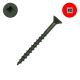 8 x 1-3/4 in. Wood Screws, Flat Head, Black, Square Drive - Qty:4000