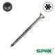 8 x 1-3/4 in. SPAX Trim-Head for MDF & Hardwood, Zinc, T-Star Plus, Nibs - Qty:200
