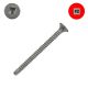 8 x 2 in. Self-Drilling Screws, 410 Stainless Steel, Bugle Head, Square Drive - Qty:100