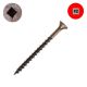 8 x 2 in. Wood Screws, Statuary Bronze Plated, Flat Head, Square Drive - Qty:3500