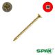 8 x 2 in. SPAX Multi-Material Interior Screws, Flat Head, Yellow-Zinc Plated, Combo Drive - Qty: 161 + 1 Bit