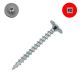 10 x 2 in. Powerhead Cabinet-Mounting Screws, Clear Zinc, Square Drive- Qty:2000