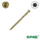 8 x 2 in. SPAX Trim Head Double Thread, HCR Yellow, T-Star Plus - Qty:100