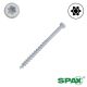 8 x 2 SPAX Partial Thread HCR White Cylindrical Trim Head - 100/Bx