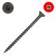 8 x 2-1/4 in. Wood Screws, Unplated Steel, Flat Head, Square Drive - Qty:1000
