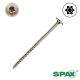 8 x 2-1/2 in. SPAX Cabinet Screws, Yellow Zinc, Wafer Head, T-Star Plus Drive - Qty:550 + 1 Bit
