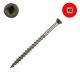 8 x 2-1/2 in. HeadCote Deck Screws, Stainless Steel, Olive Gray Trim Head, Square Drive - Qty:1750 