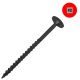 10 x 2-1/2 FastCap Cabinet Mounting Screws, Black Oxide Coated, Flat Head, Square Drive - 2KJ40