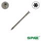 8 x 1-5/8 in. Flat Head, Double Lock Thread, 304 SS T-Star Plus, Nibs - 1 Lb.