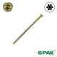 8 x 2-1/2 SPAX  Double Thread HCR Yellow Trim-100/Bx