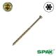 8 x 2-1/2 in. SPAX Trim Head, Partial Thread, Yellow Zinc, T-Star Plus - 1 Lb.