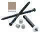 8 x 2-3/4 Cortex/Azek Deck Screws, Ceramic Coated, Truss Head, Square Drive - QTY:1 - 3JGT2