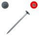 10 x 3 in. Powerhead Cabinet-Mounting Screws, Clear Zinc, Square Drive- Qty:1500