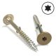 9 x 1-7/8 Composite Fascia Board Screws, 410 Stainless, Wafer Head, T-20 Star Drive W/ Wings - Earthtone - Qty:100