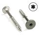 9 x 1-7/8 Composite Fascia Board Screws, 410 Stainless, Wafer Head, T-20 Star Drive W/ Wings - Graystone - Qty:100