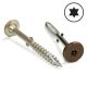 9 x 1-7/8 Composite Fascia Board Screws, 410 Stainless, Wafer Head, T-20 Star Drive W/ Wings - Ipe - Qty:100