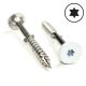 9 x 1-7/8 Composite Fascia Board Screws, 410 Stainless, Wafer Head, T-20 Star Drive W/ Wings - White - Qty:100
