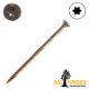9 x 3-1/8 in. Big T Interior Multi-Purpose Wood Screw, Y Zinc, Flat Head, T-25