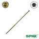 9 x 5 in. SPAX Trim Head, Partial Thread, Yellow Zinc, T-Star Plus - 1 Lb.