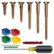 #10 Silicon Bronze Boat Builders Assortment, Flat Head, Square Drive - with Bins