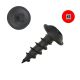 10 x 3/4 in. Wood Screws, Round Washer-Head, Black, Square Drive - Qty:100