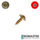 10 x 5/8 in. Wood Screws, Yellow Zinc Plated Steel, Round Washer Head, Combo Drive - Qty:8000