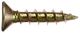 10 x 1 Wood Screws, Yellow Zinc Plated, Flat Head, Square Drive - QTY:1000 - 8FTV3