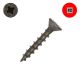 10 x 1-1/4 in. Wood Screws, Unplated Steel, Flat Head, Combo Drive - Qty:1000