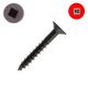 10 x 1-1/4 in. Wood Screws, Flat Head, Black, Square Drive - Qty:100