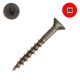 10 x 1-1/2 in. Wood Screws, Unplated Steel, Flat Head, Square Drive - Qty:1000