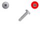10 x 1-1/2 in. Self-Drilling Screws, Stainless Steel, Pan Head, Square Drive - Qty:100