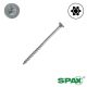 10 x 2 SPAX Flat Head, Partial Thread, HCR-X, Torx, Nibs, Qty:99