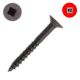 10 x 2 in. Wood Screws, Flat Head, Black, Square Drive - Qty:100