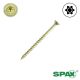 10 x 2 in. SPAX Multi-Material Interior Screws, Flat Head, Yellow Zinc, T-Star Plus Drive - Qty:107 + 1 Bit