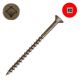 10 x 2-1/2 in. Wood Screws, Unplated Steel, Flat Head, Combo Drive - Qty:100