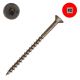 10 x 2-1/2 in. Wood Screws, Unplated Steel, Flat Head, Square Drive - Qty:100