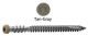 Deckfast 10 x 2-3/4 Deck Screws, Stainless Steel, Tan-Gray Colored Head, Star Drive - QTY:1750 - 46E505